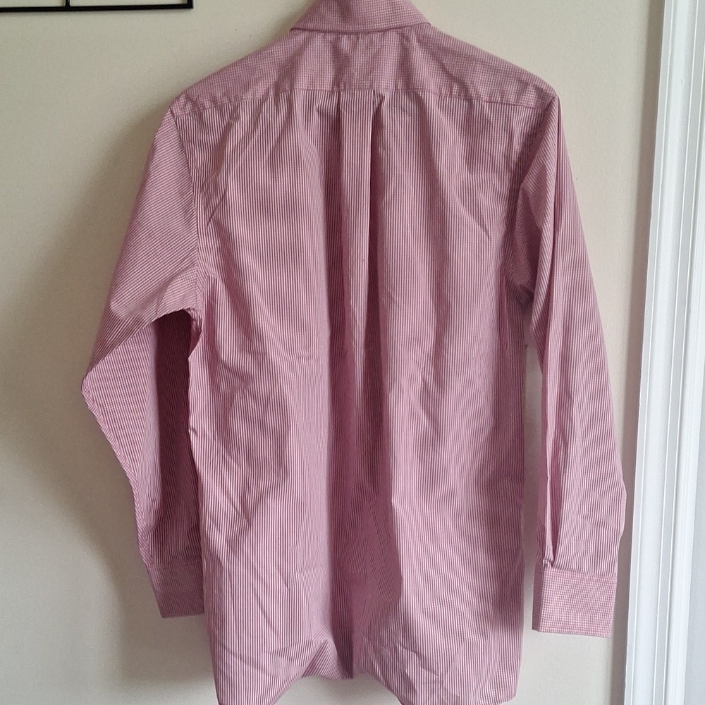 Van Heusen Pink Gingham Mens Button Down Shirt Size Small - Picture 5 of 6